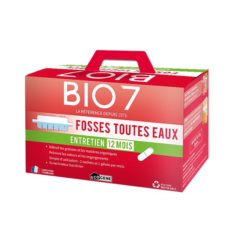 BIO7 entretien 6 ou 12 mois fosses toutes eaux