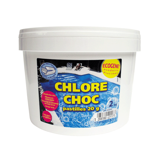 Chlore choc pastilles 20g pour pisicne et spa