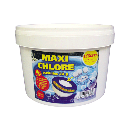 Pastilles chlore multifonctions 20g piscine et spa