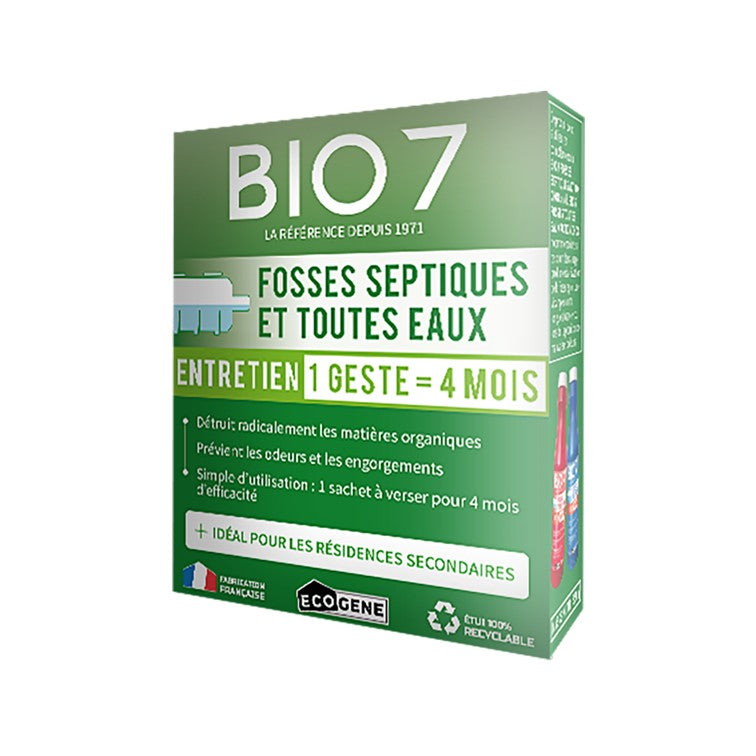 BIO 7 fosses septiques et toutes eaux 4 mois
