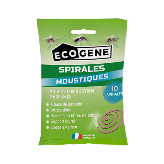 Spirales anti-moustiques au géraniol Ecogene