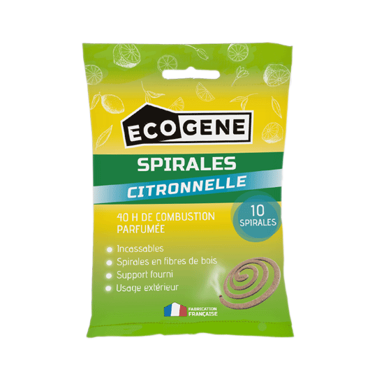 Spirales à la citronnelle anti moustiques Ecogene