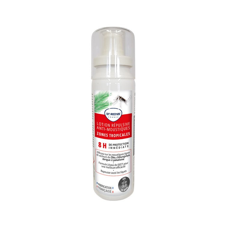 Spray répulsif anti-moustiques zones tropicales