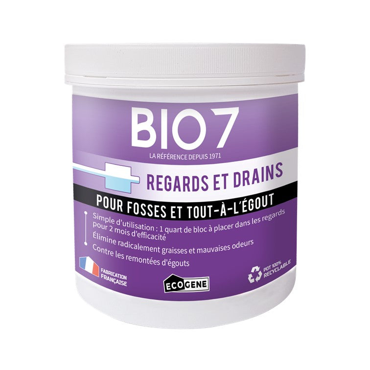 BIO 7 regards et drains pour fosses et tout-à-l'égout