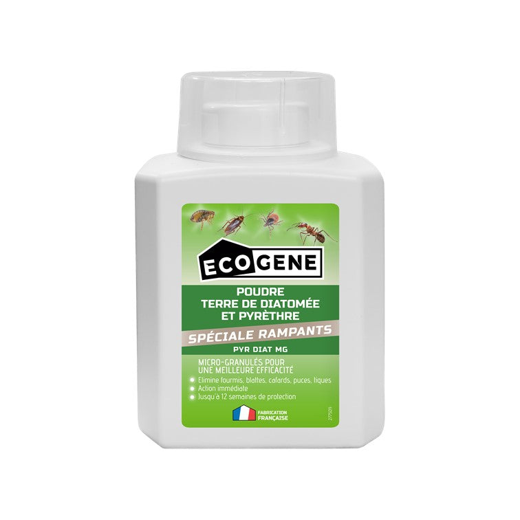 Poudre terre de diatomée et pyrèthre spécial rampants