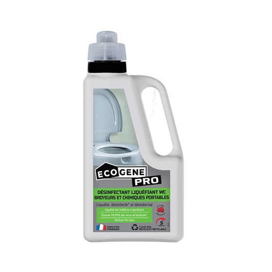 Désinfectant liquéfiant WC broyeurs et chimiques portables